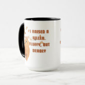 Ginger Cat Ik heb een moordenaar dodelijk maar plu Mok (Voorkant links)