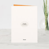 Ginger Cat in de herfst Verjaardag Kaart (Achterkant)