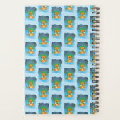 Ginger Cat in de sneeuwplank Planner (Achterkant)