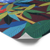 Ginger Cat in de tuin Poster (Hoek)