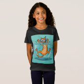Ginger Cat in een aquarium van Natasha Us T-shirt (Voorkant volledig)