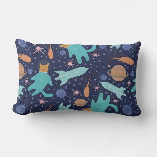 Ginger cat in het ruimtemelkwegavontuur kussen (Voorkant)