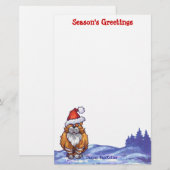 Ginger Cat Kerstmis Briefpapier (Voorkant / Achterkant)