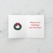 Ginger Cat Kerstmis Feestdagen Kaart (Binnen)