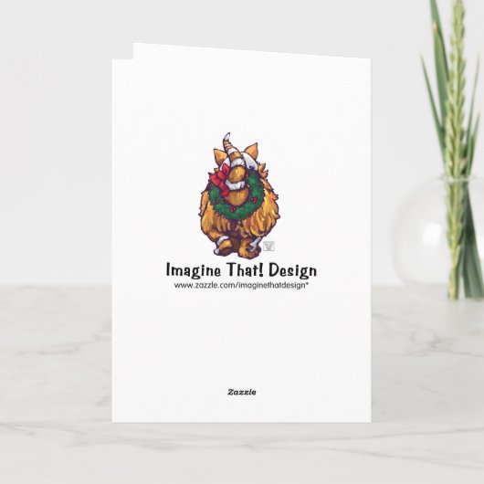 Ginger Cat Kerstmis Feestdagen Kaart (Achterkant)