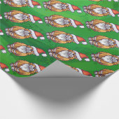 Ginger Cat Kerstmis: groen Cadeaupapier (Hoek)