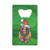 Ginger Cat Kerstmis: groen Creditkaart Flessenopener (Achterkant)