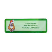 Ginger Cat Kerstmis: groen Etiket (Voorkant)