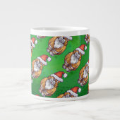 Ginger Cat Kerstmis: groen Grote Koffiekop (Voorkant rechts)