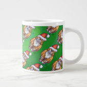 Ginger Cat Kerstmis: groen Grote Koffiekop (Rechts)