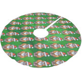 Ginger Cat Kerstmis: groen Kerstboom Rok (Gekanteld)