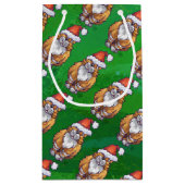 Ginger Cat Kerstmis: groen Klein Cadeauzakje (Achterkant)