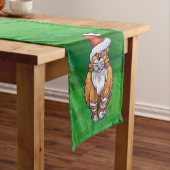 Ginger Cat Kerstmis: groen Korte Tafelloper (Voorbeeld)