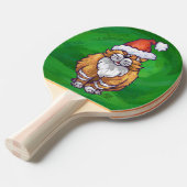 Ginger Cat Kerstmis: groen Tafeltennisbatje (Voorkant Gekanteld)