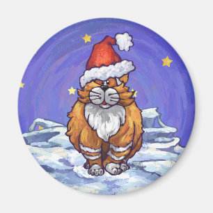 Ginger Cat Kerstmis Magneet