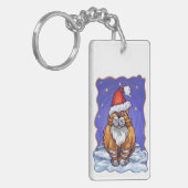Ginger Cat Kerstmis Sleutelhanger (Voorkant Links)