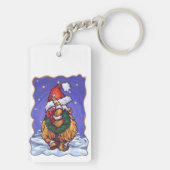 Ginger Cat Kerstmis Sleutelhanger (achterkant)