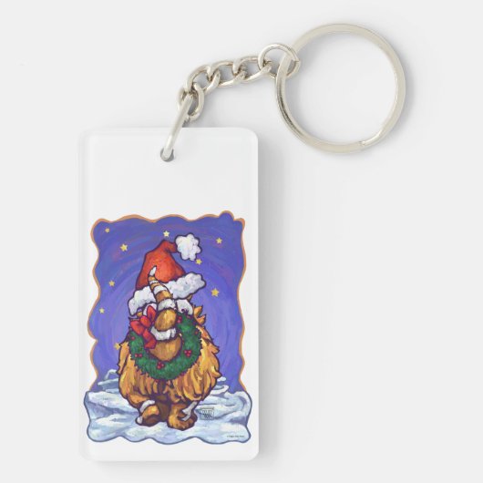 Ginger Cat Kerstmis Sleutelhanger (achterkant)