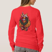 Ginger Cat Kerstmis T-shirt (Achterkant)