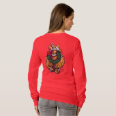 Ginger Cat Kerstmis T-shirt (Achterkant volledig)