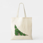 Ginger cat kijkt naar een vlinder tote bag (Achterkant)