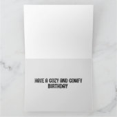 GINGER CAT KITTEN SLEEPING BIRTHDAY WENSKAART KAART (Binnen)