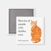 'Ginger Cat' koelkastmagneet Magneet (Voorkant / Achterkant)