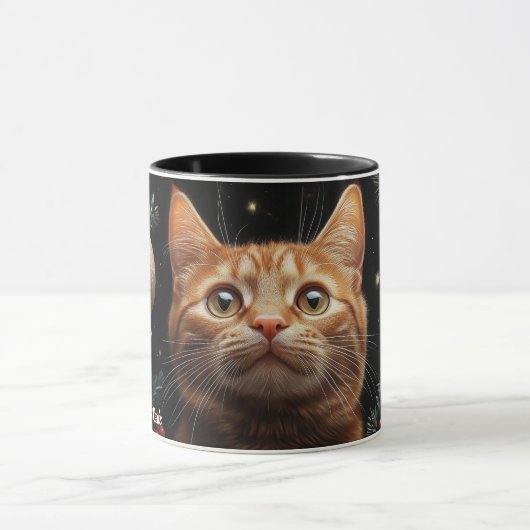 Ginger Cat Lovers Kerstcadeau Mok voor mama, papa (Midden)