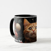 Ginger Cat Lovers Kerstcadeau Mok voor mama, papa (Voorkant links)