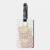 Ginger Cat met Crown Portrai Bagagelabel (Achterkant verticaal)