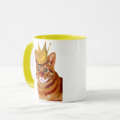 Ginger Cat met Crown Portrai Mok (Voorkant links)