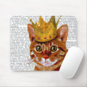 Ginger Cat met Crown Portrai Muismat (Met muis)