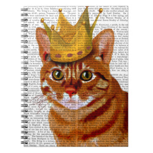 Ginger Cat met Crown Portrai Notitieboek