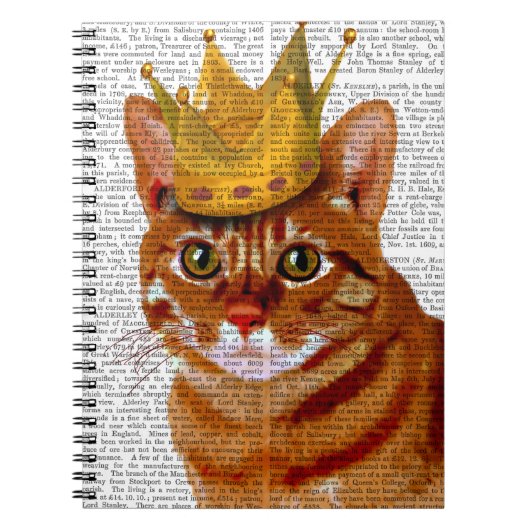 Ginger Cat met Crown Portrai Notitieboek (Voorkant)