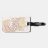 Ginger Cat met kroonportret Bagagelabel (Achterkant horizontaal)