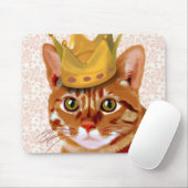 Ginger Cat met kroonportret Muismat (Met muis)