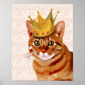 Ginger Cat met kroonportret Poster (Voorkant)