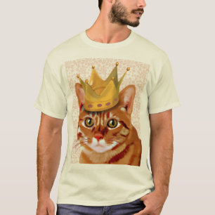 Ginger Cat met kroonportret T-shirt