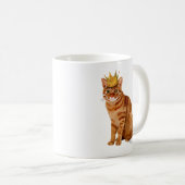 Ginger Cat met kroonvolle Koffiemok (Voorkant rechts)