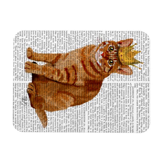 Ginger Cat met kroonvolle Magneet (Horizontaal)