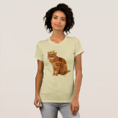 Ginger Cat met kroonvolle T-shirt (Voorkant volledig)
