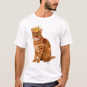 Ginger Cat met kroonvolle T-shirt (Voorkant)