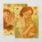 Ginger Cat Mom Oranje Tabby Katten Briefkaart (Voorkant / Achterkant)