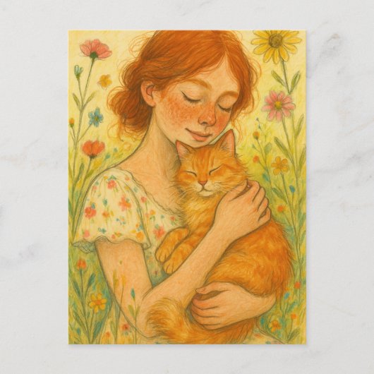 Ginger Cat Mom Oranje Tabby Katten Briefkaart (Voorkant)
