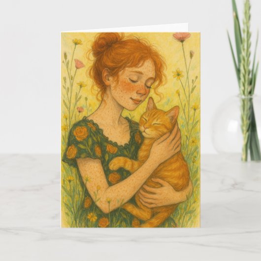 Ginger Cat Mom Oranje Tabby Katten Kaart (Voorkant)