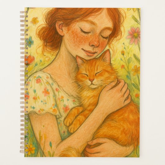 Ginger Cat Mom Oranje Tabby Katten Planner (Voorkant)