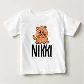 GINGER CAT NAME GIRLS TODDLER T SHIRTS (Voorkant)
