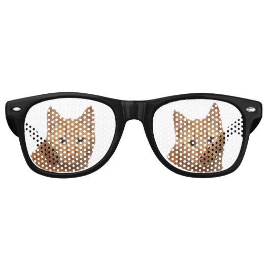 GINGER CAT NOVELTY SUNGLASSEN SHADES RETRO ZONNEBRIL (Voorkant)