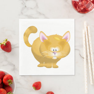 Ginger Cat Paper Napkins Servet