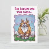 Ginger Cat Party Center Kaart (Staand voorkant)